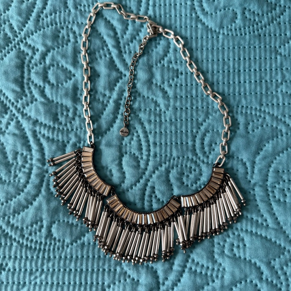 Stella & Dot Silver Fringe Necklace